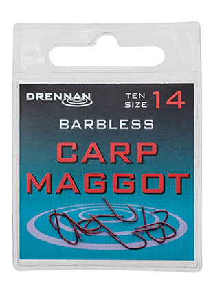 Drennan Barbless Carp Maggot Hooks ALL SIZES by Billing Tackle