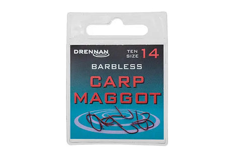 Drennan Barbless Carp Maggot Hooks ALL SIZES by Billing Tackle