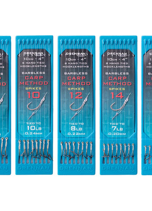 Drennan Hand Tied Hooklengths Barbless Carp Method Spikes |.ALL SIZES by Billing Tackle