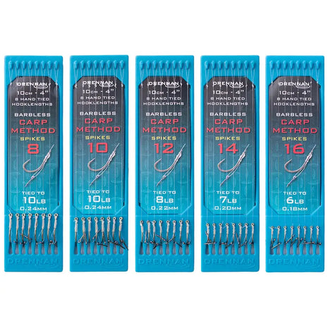 Drennan Hand Tied Hooklengths Barbless Carp Method Spikes |.ALL SIZES by Billing Tackle