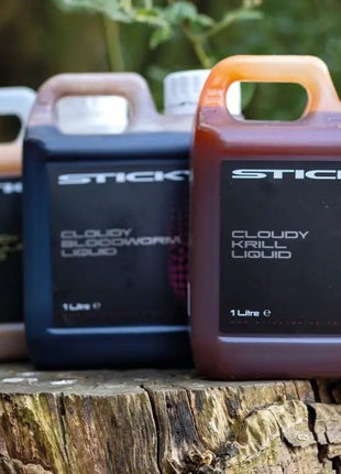 Sticky Cloudy Liquid 1L Jug | Krill Manilla & Bloodworm | All Flavours by Billing Tackle