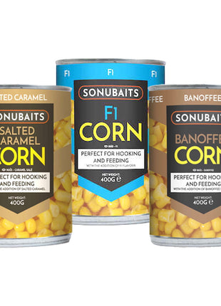 Sonubaits Flavoured Corn F1/Caramel/Banoffee by Billing Tackle