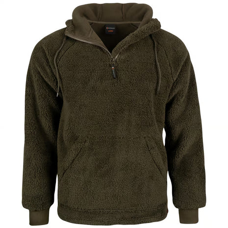 Speero Sherpa Fleece Hoodie Dark Olive by Billing Tackle