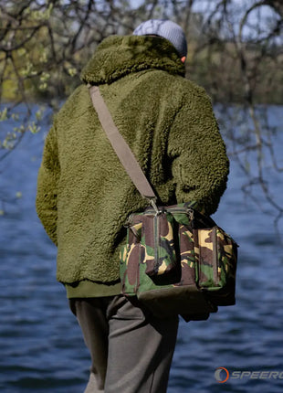 Speero Sherpa Fleece Hoodie Dark Olive by Billing Tackle