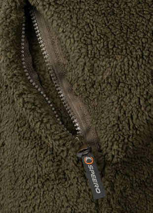 Speero Sherpa Fleece Hoodie Dark Olive by Billing Tackle