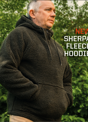Speero Sherpa Fleece Hoodie Dark Olive by Billing Tackle