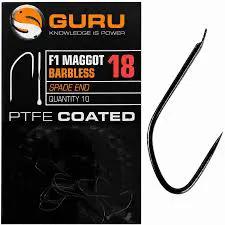 Guru F1 Maggot Barbless Spade End PTFE Coated | ALL SIZES by Billing Tackle