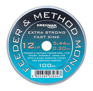 Drennan Extra Stronger Fast Sink Feeder & Method Mono (250m / 12lb) by Billing Tackle