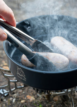 Carplife night forge frying/grill pan & tongs