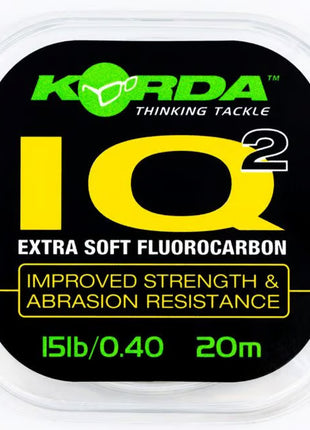Korda IQ2 Improved Strength & Abrasion Resistance - Extra Soft Fluorocarbon by Billing Tackle