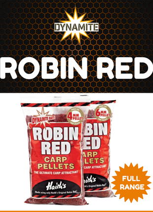 Robin Red Pellets Groundbait - Dynamite Baits Haiths Robin Red - Full Range