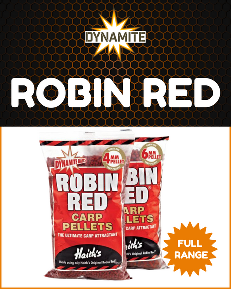 Robin Red Pellets Groundbait - Dynamite Baits Haiths Robin Red - Full Range