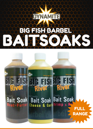 Big Fish Barbel Bait Soak Dynamite Baits River Range - All Flavours