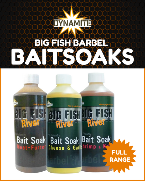 Big Fish Barbel Bait Soak Dynamite Baits River Range - All Flavours