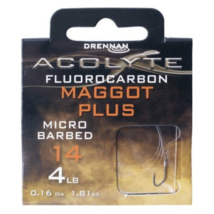 Drennan Acolyte Fluorocarbon Maggot Plus Micro Barbed by Billing Tackle