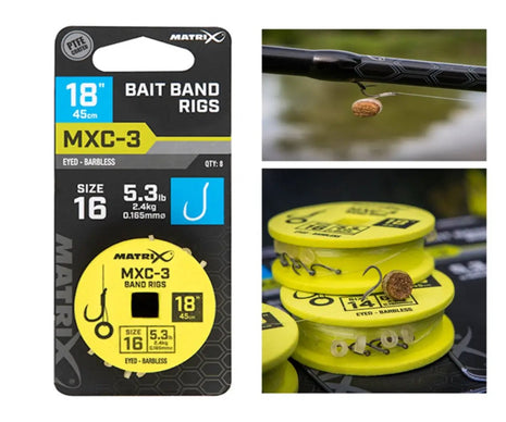 Matrix Bait Band Rigs MXC-3 by Billing Tackle