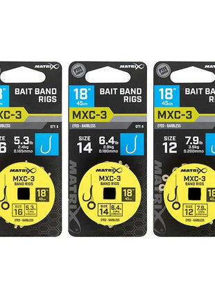 Matrix Bait Band Rigs MXC-3 by Billing Tackle