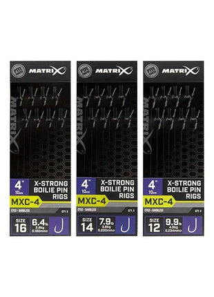 Matrix X-Strong Boilie Pin Rigs MXC-4 4” (10cm) by Billing Tackle