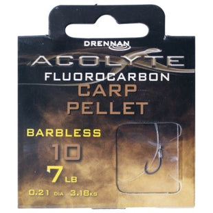 Drennan Acolyte Fluoro HTN Carp Pellet Barbless by Billing Tackle