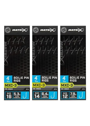 Matrix Boilie Pin Rigs MXC-3 4” (10cm) by Billing Tackle