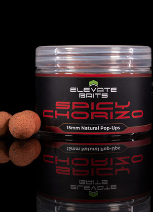 Elevate Baits 15mm Natural Pop Ups Chorizo & Mulberry by Billing Tackle