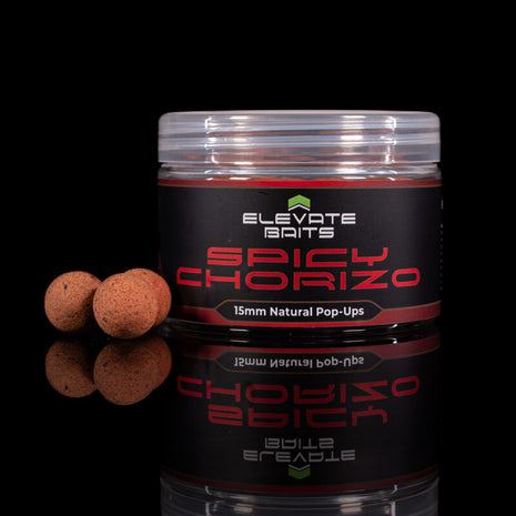 Elevate Baits 15mm Natural Pop Ups Chorizo & Mulberry by Billing Tackle