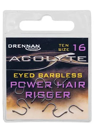 Drennan Acolyte Eyed Barbless Power Hair Rigger ALL SIZES by Billing Tackle