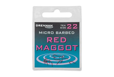 Drennan Micro Barbed Red Maggot Hooks ALL SIZES by Billing Tackle