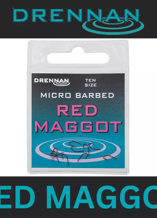 DRENNAN MICRO BARBED RED MAGGOT TEN SIZE 14 / 16
