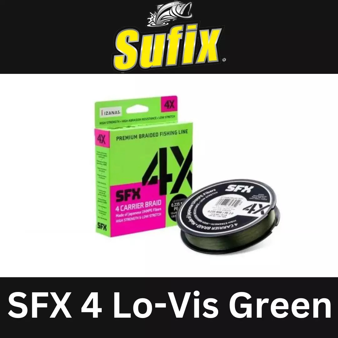 Sufix SFX 4 Lo-Vis Green - 0.235mm/0.285mm - ALL SIZES