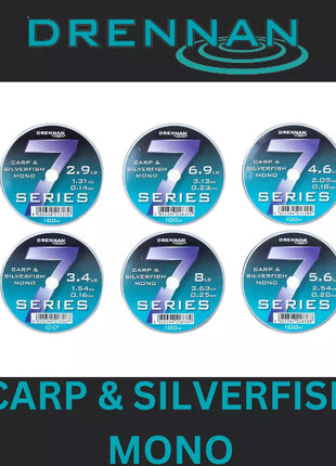 DRENNAN 7 SERIES CARP & SILVERFISH MONO 2.9lb / 3.4lb / 4.6lb / 5.6lb / 6.9lb /