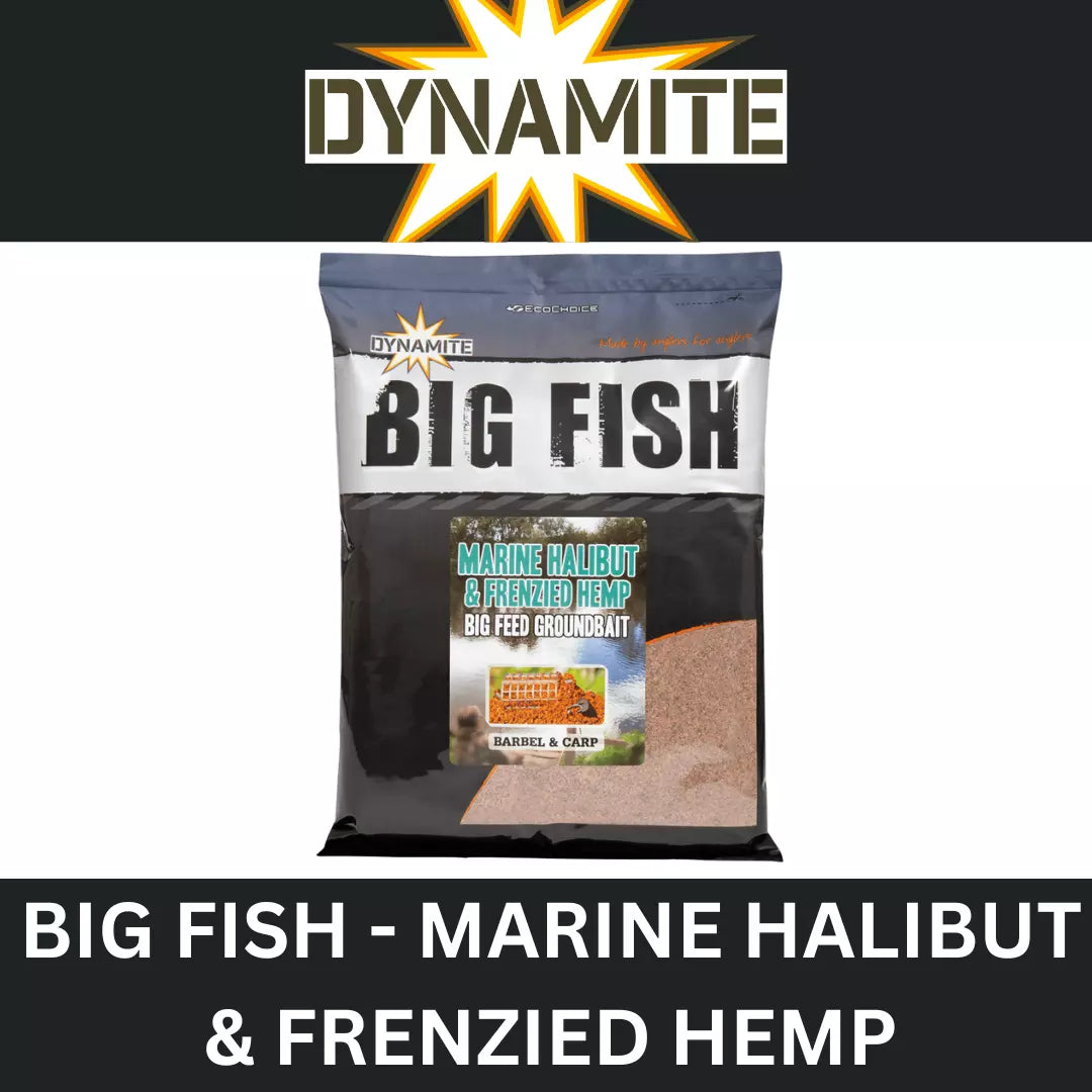 DYNAMITE BIG FISH MARINE HALIBUT & FRENZIED HEMP BIG FEED GROUNDBAIT 1.8kg