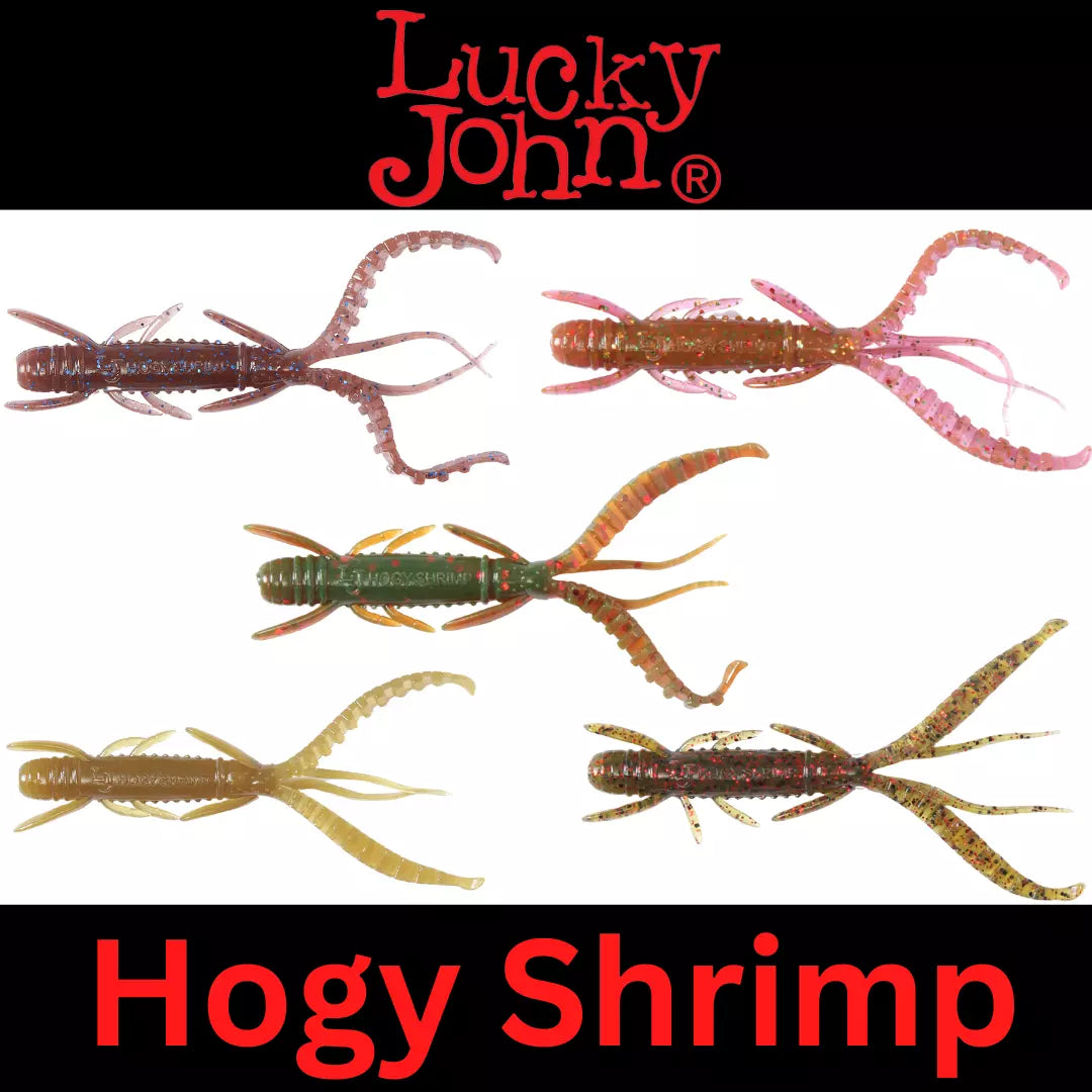 Lucky John Hogy Shrimp Pack of 5 - Multiple Sizes & Colours