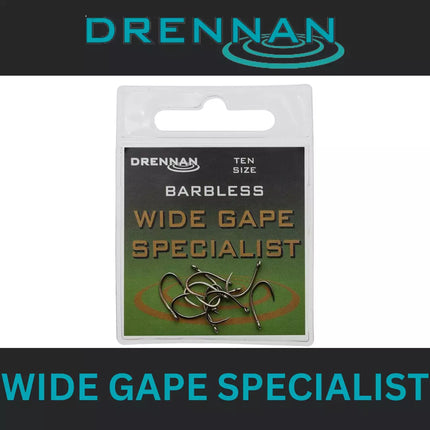 DRENNAN BARBLESS WIDE GAPE SPECIALIST TEN SIZE 4 / 6 / 8 / 18