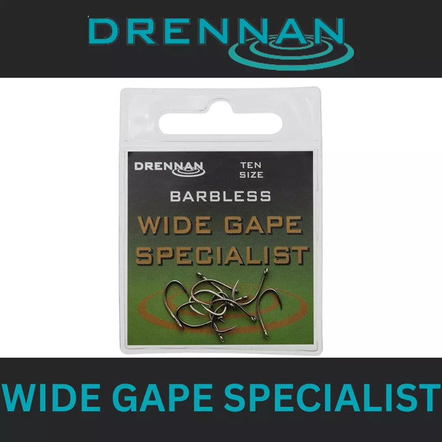 DRENNAN BARBLESS WIDE GAPE SPECIALIST TEN SIZE 4 / 6 / 8 / 18