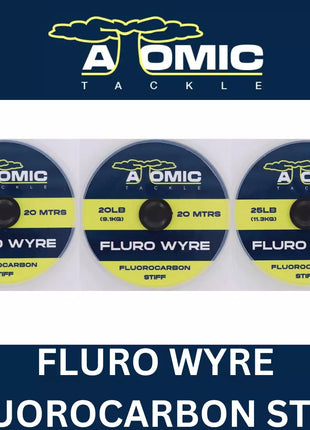 Atomic Tackle Fluro Wyre Fluorocarbon Stiff – 20m (15lb, 20lb & 25lb)