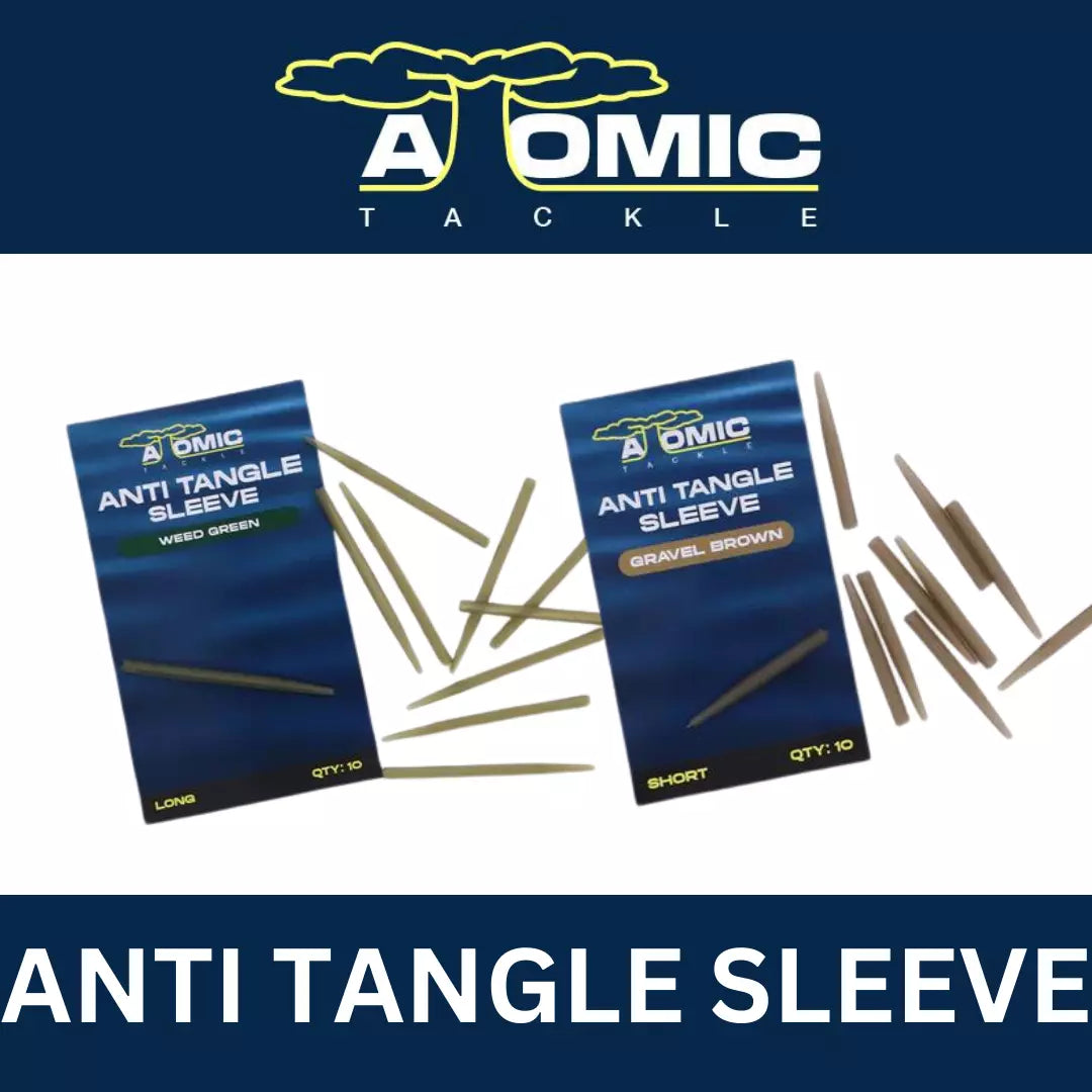 Atomic Tackle Anti Tangle Sleeve Long & Short - Gravel Brown & Weed Green