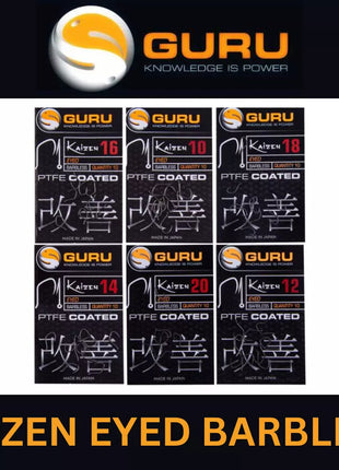 GURU KAIZEN EYED BARBLESS PTFE COATED 10/12/14/16/18/20