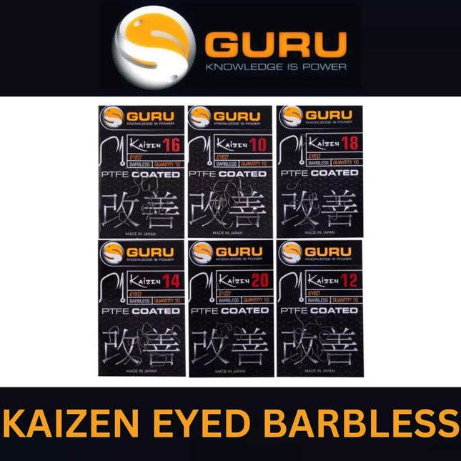 GURU KAIZEN EYED BARBLESS PTFE COATED 10/12/14/16/18/20