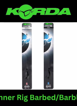 KORDA SPINNER RIG BARBED & BARBLESS (krank shaft) *All Sizes*