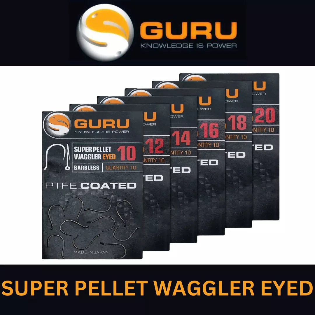 GURU SUPER PELLET WAGGLER EYED BARBLESS 10/12/14/16/18