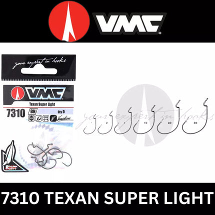 VMC Texan Super Light Hooks ALL SIZES 4, 2, 1, 3/0 - 7310