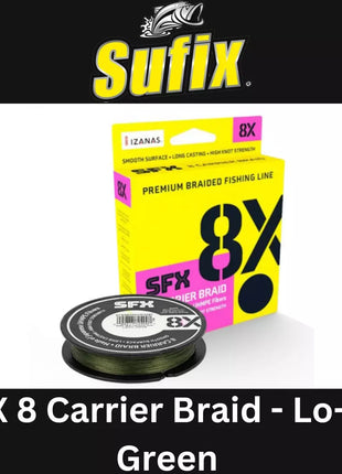 SUFIX SFX 8 Carrier Braid - Lo-Vis Green *ALL SIZES*