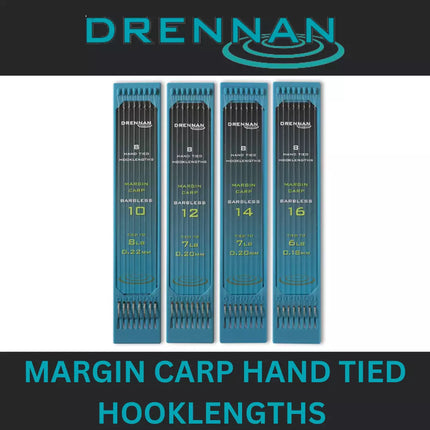 DRENNAN MARGIN CARP HAND TIED HOOKLENGTHS BARBLESS *All Sizes*