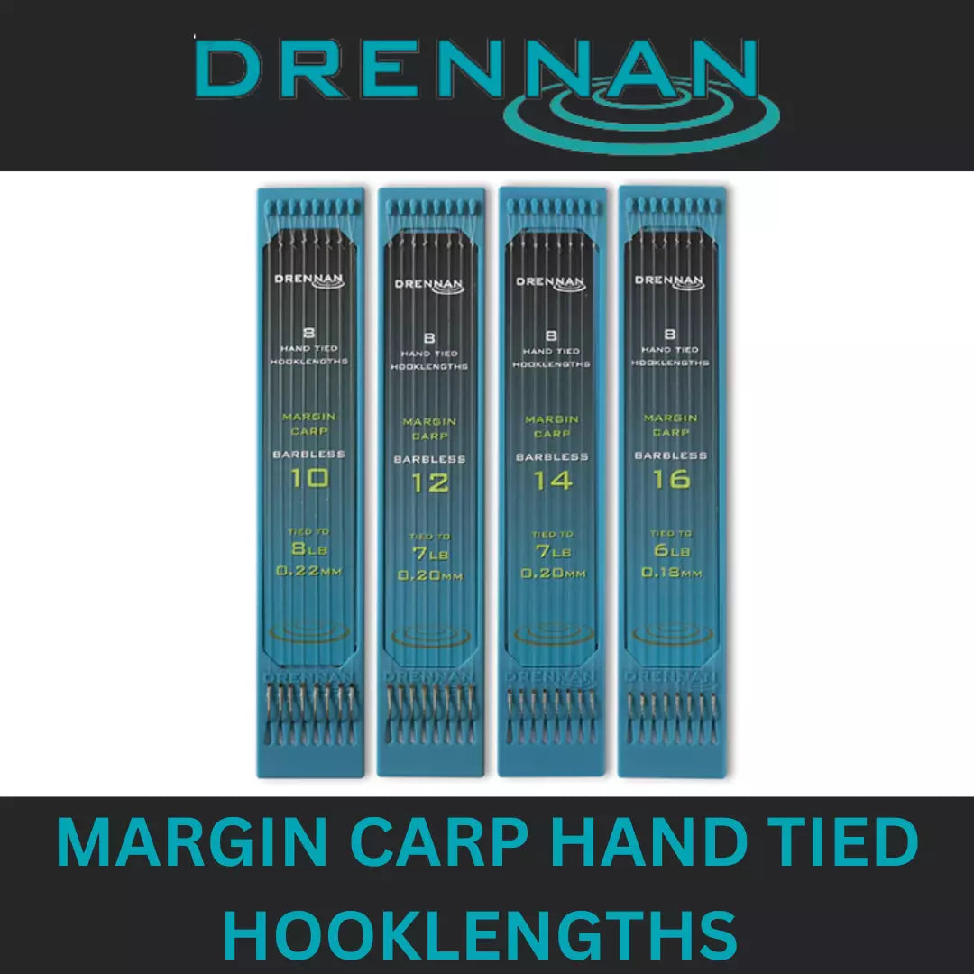 DRENNAN MARGIN CARP HAND TIED HOOKLENGTHS BARBLESS *All Sizes*