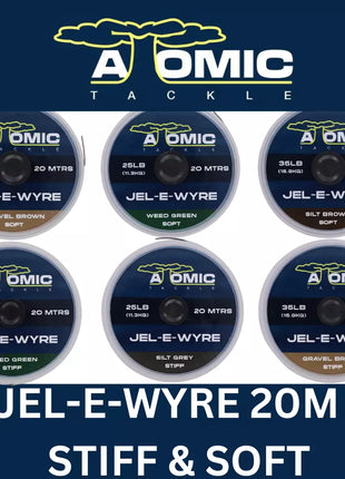 Atomic Tackle JEL E WYRE 20m STIFF- SOFT 15lb/25lb/35lb