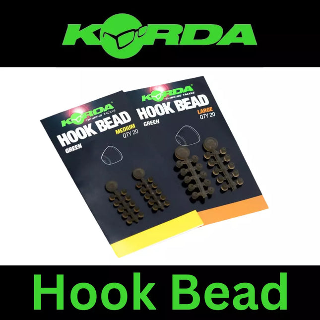 KORDA HOOK BEAD GREEN Carp Fishing Beads All Sizes