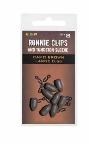 Esp Ronnie clips and tungsten sleeve large camo brown