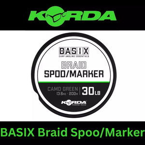 KORDA BASIX CAMP ANGLING ESSENTIALS BRAID SPOO/MAEKER CAMO GREEN