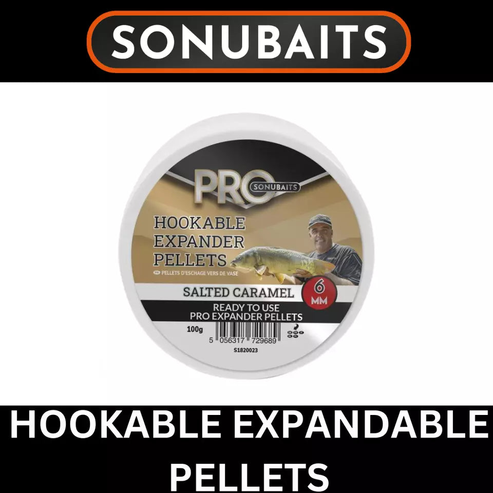 PRO SONUBAITS HOOKABLE EXPANDER PELLETS SALTED CARAMEL 100g